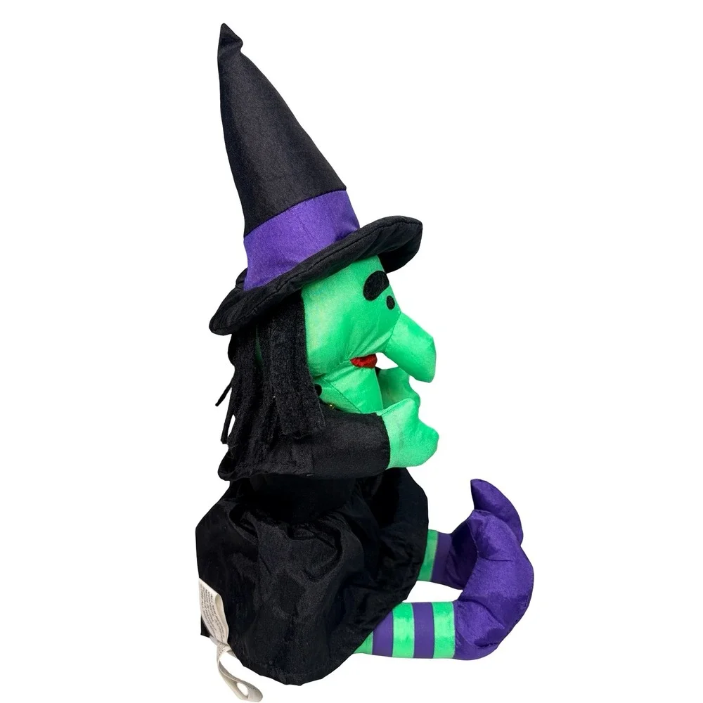 Vintage 1998 International Silver Co Halloween Green Witch Plush Doll‎ 10